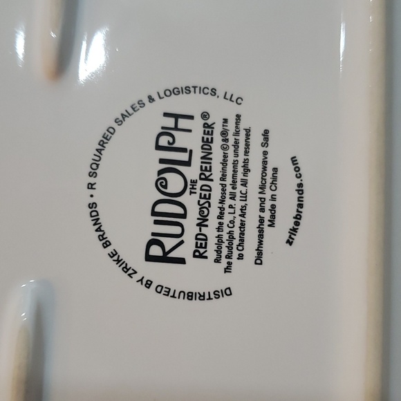Rudolph the Red Nose Reindeer Classic Ceramic Serving platter NWT - Picture 5 of 5